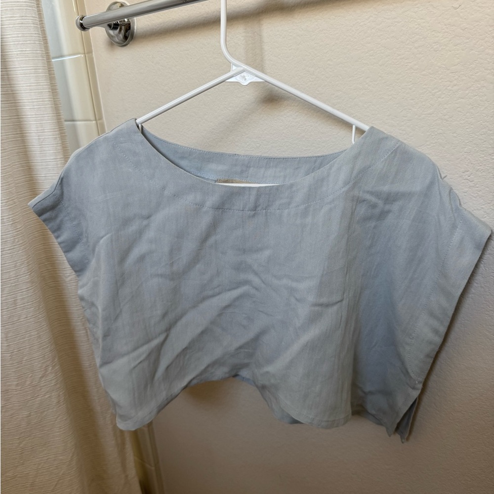 Women's Light blue linen Top